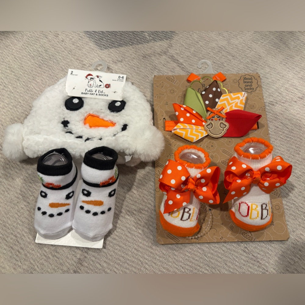 Baby Socks and Accessories Set for thanksgiving and winter